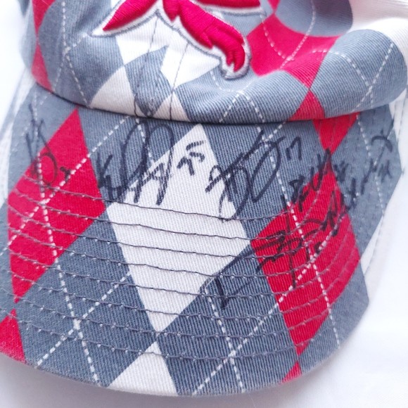 Flying Squirrels Signed Red and Gray Strap Cap Hat - Picture 8 of 9